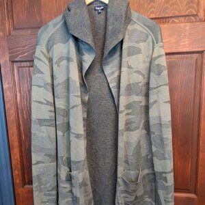 Splendid Reversible Cashmere Hooded Cardigan